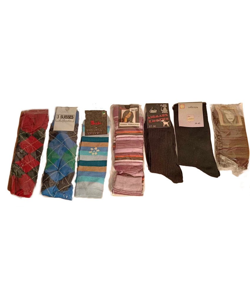 Zestaw 7 Par Skarpet Damskich Różne Kolory i Rozmiary Wytrzymałe