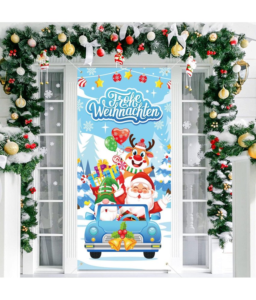 Banner visi dekoracija božič nemški napisi 185x90cm