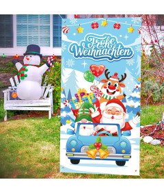 Banner visi dekoracija božič nemški napisi 185x90cm