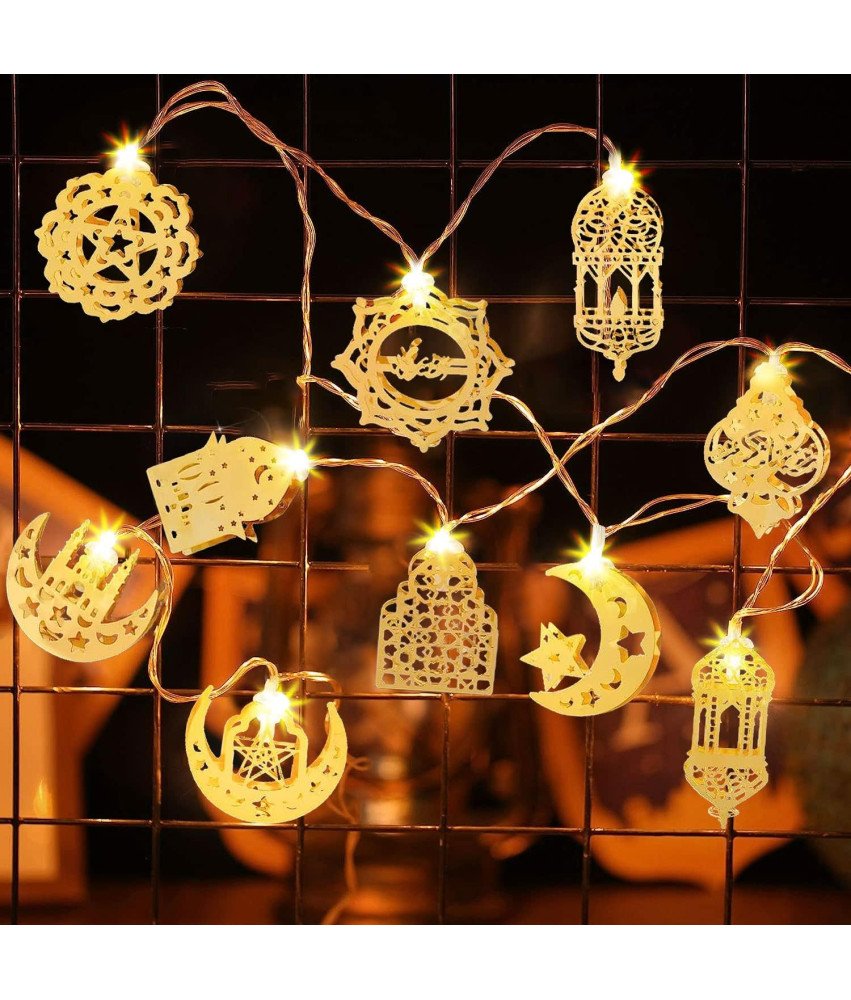 Łańcuch Świetlny LED na Ramadan Dekoracyjne Światła Eid Mubarak 1,5M