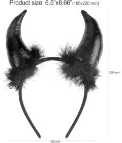 Kostium Diablicy z Skrzydłami Halloween Dla Dzieci Zestaw Czarno-Biały