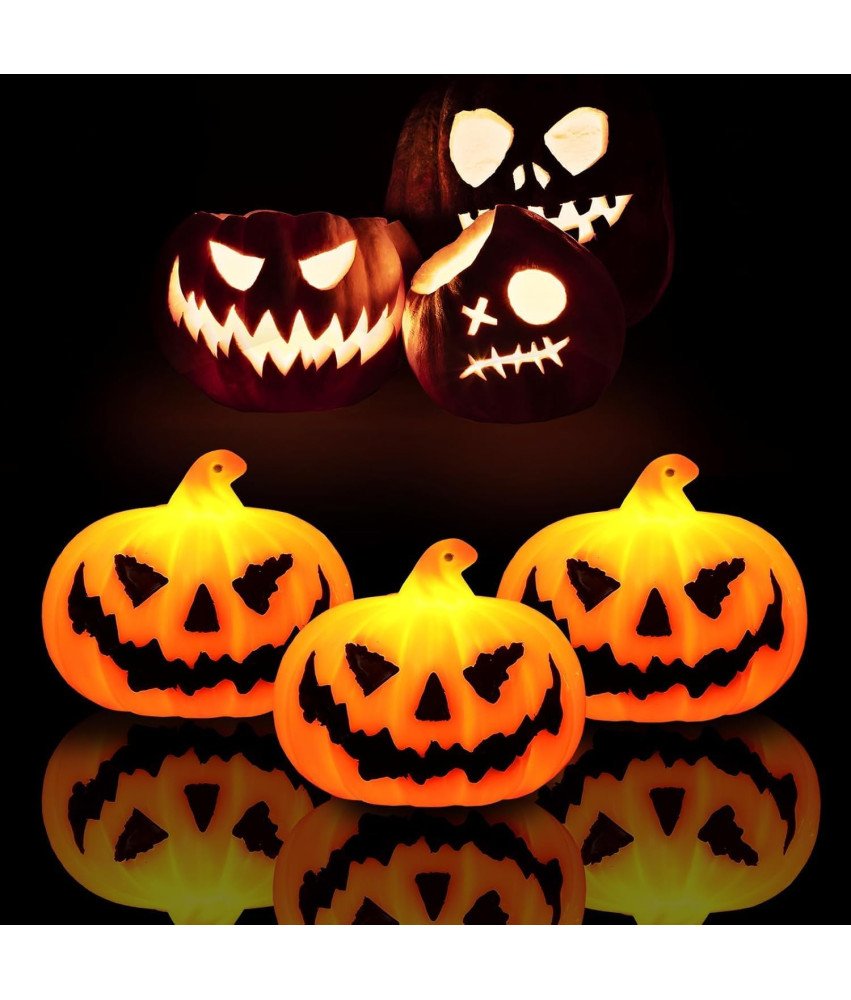 LED noč čarovnic dekorativne luči buče motiv strašljivo dekoracijo 3pcs