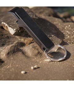 Otwieracz do Butelek Uniwersalny Brelok Aluminium Czarny Klasyczny