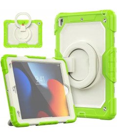 Ohišje za iPad 9/8/7 10,2" s stojalom in naramnico Zeleno