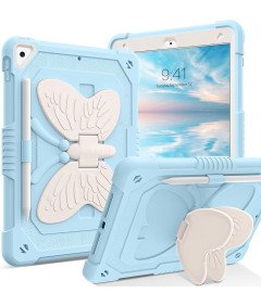 Etui do iPad 6/5 2018/17 9,7" z Podstawką Motyw Motyla Niebieskie
