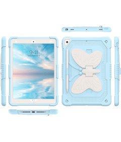 Etui do iPad 6/5 2018/17 9,7" z Podstawką Motyw Motyla Niebieskie