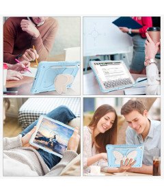 Etui do iPad 6/5 2018/17 9,7" z Podstawką Motyw Motyla Niebieskie