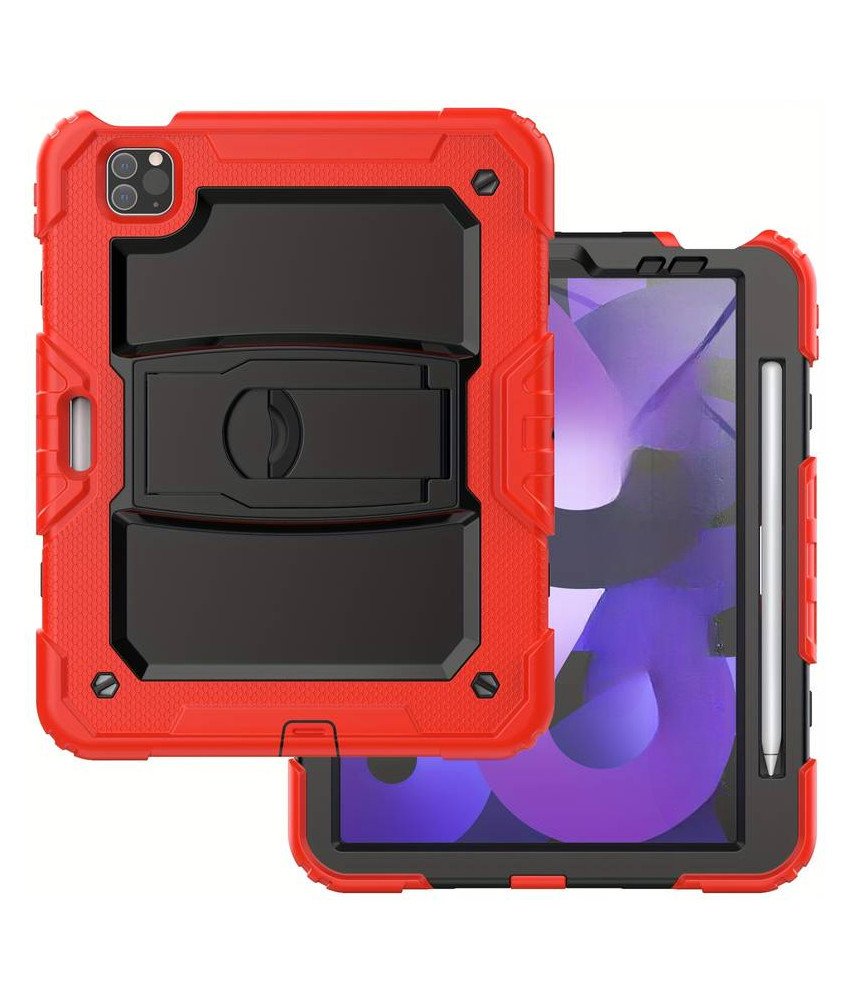 Ohišje za iPad Air 5/4 /Pro 11" s stojalom in naramnico Rdeče
