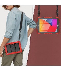 Etui do iPad Air 5/4 /Pro 11" z Podstawką i Paskiem na Ramię Czerwone