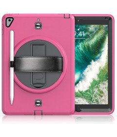 Ohišje za iPad 10,2" (19/20/21) s stojalom in naramnim pasom Roza