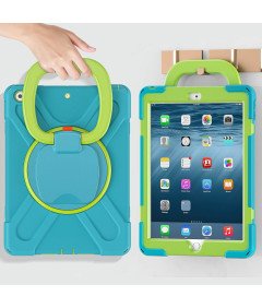 Pancerne Etui z Obrotową Podstawką do iPad 9.7 Cala 2017/18 Niebieskie