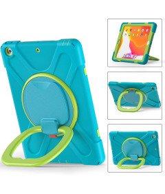 Oklepno ohišje z vrtljivim stojalom za iPad 9,7 palca 2017/18 modro