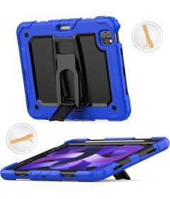Ohišje za iPad Air 5/4/Pro 11" Stojalo in pisalo Stylus Pen Blue