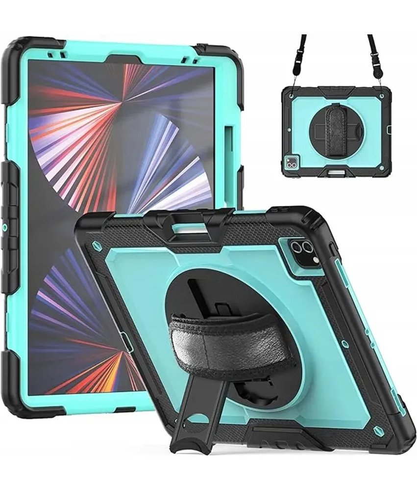 Ohišje za iPad Pro 4/5 12,9" s stojalom in naramnico Turquoise