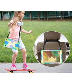 Ohišje za Samsung Galaxy Tab A8 10,5" s stojalom in naramnico Barvno