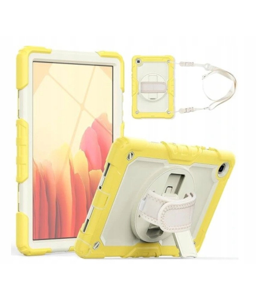 Ohišje za Samsung Galaxy Tab A7 2020 10,7" s stojalom in naramnico Rumeno