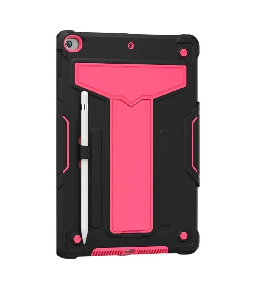 Oklepno ohišje s stojalom za iPad 7/8/9 generacije 10,2 palca roza