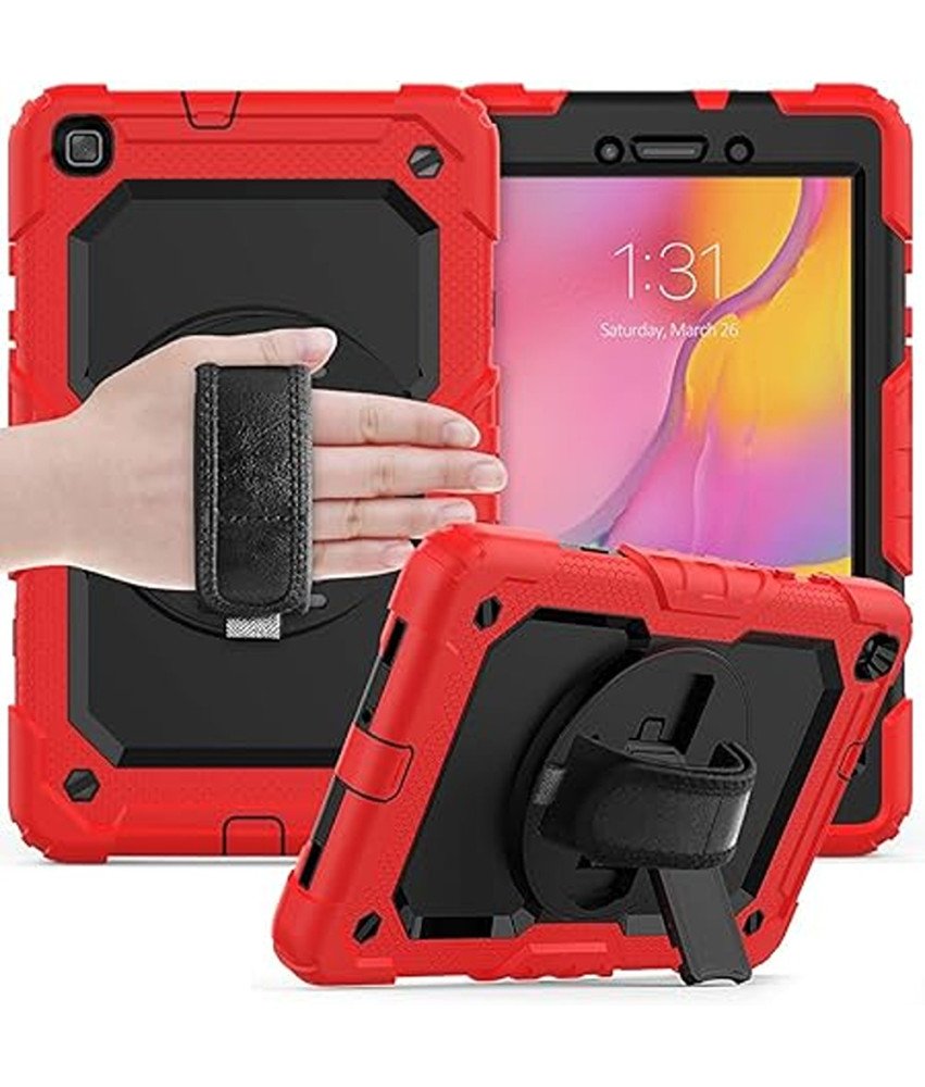 Etui z Obrotową Podstawką do Samsung Galaxy Tab A 8.0 2019 Czerwone