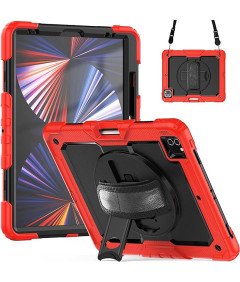 Etui do iPad Pro 5/4 12.9” z Podstawką i Paskiem na Ramię Czerwone