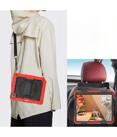 Etui do iPad Pro 5/4 12.9” z Podstawką i Paskiem na Ramię Czerwone