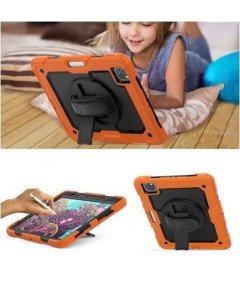 Etui do iPad Air 5/Air 4/Pro 11 z Podstawką i Paskiem na Ramię Pomarańczowe