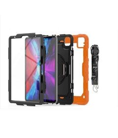 Etui do iPad Air 5/Air 4/Pro 11 z Podstawką i Paskiem na Ramię Pomarańczowe