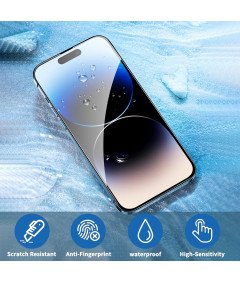 FYY ščitnik za iPhone 14 Pro MAX, 6,7 palca, 4 kosi kaljenega stekla,