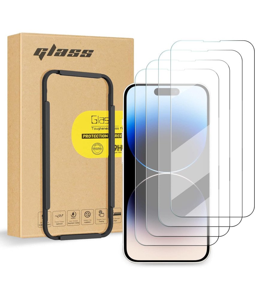 FYY 4 paketi ščitnikov zaslona za iPhone 14 Plus, HD kaljeno steklo