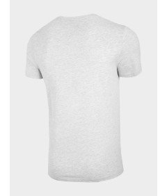 4F Gładki Stylowy T-shirt Regular Męski Szary Rozmiar XXL 180GSM
