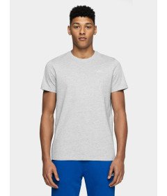4F Gładki Stylowy T-shirt Regular Męski Szary Rozmiar XXL 180GSM