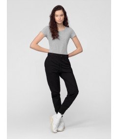 4F Szary T-shirt slim z gładkim materiałem Idealny dla Kobiet M