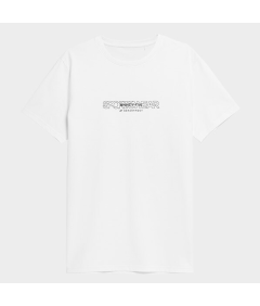 4F Potiskana majica "Sportswear" bela moška 100% bombaž XXL