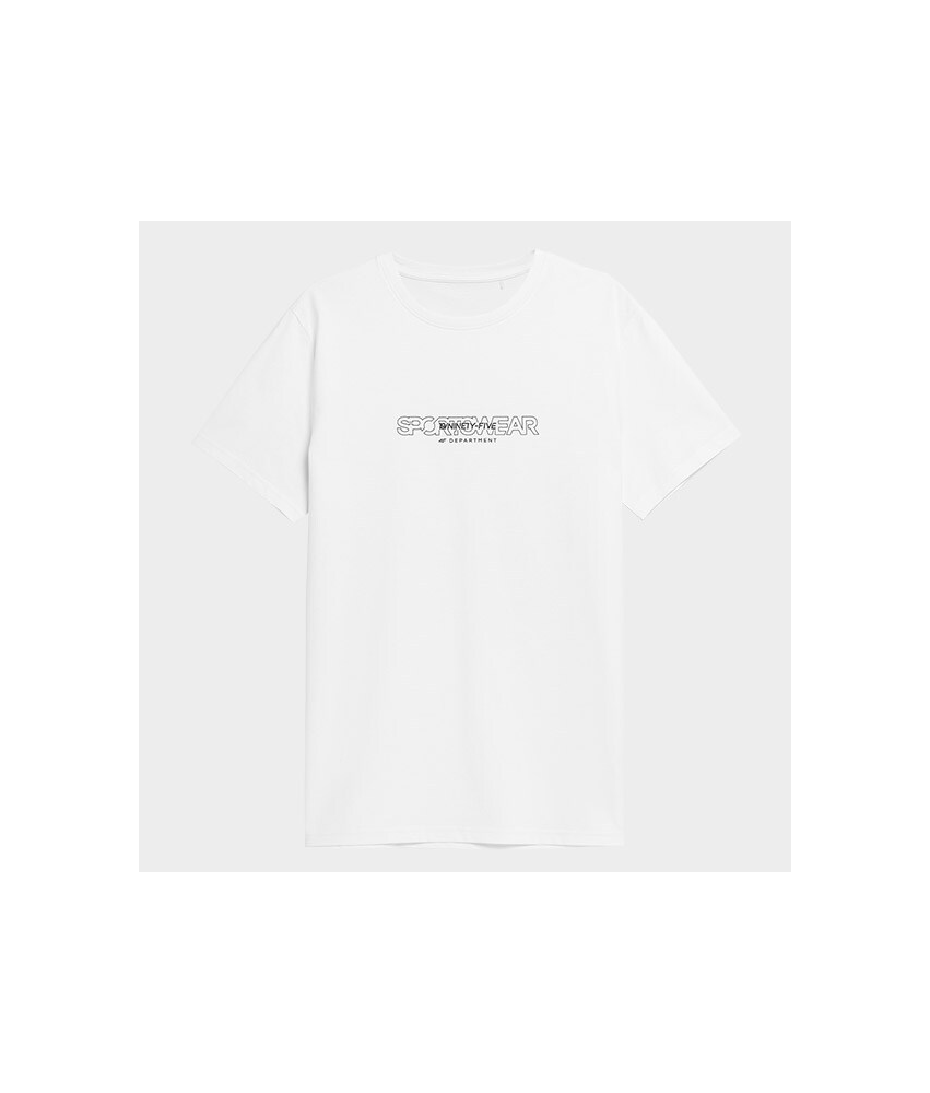 4F T-shirt z nadrukiem "Sportswear" biały męski 100% Bawełna XXL