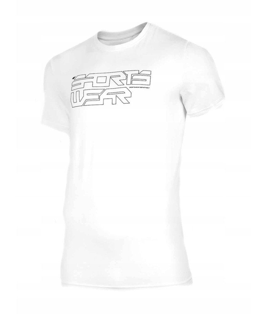 4F Moška bela potiskana majica "Sportswear" Bombaž 100% XXL