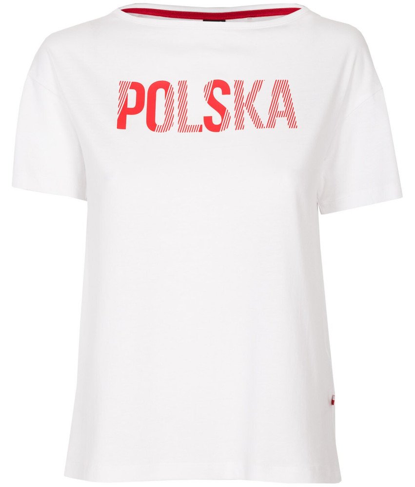4F Ženska majica s kratkimi rokavi Poljska navijaška majica White Red XS