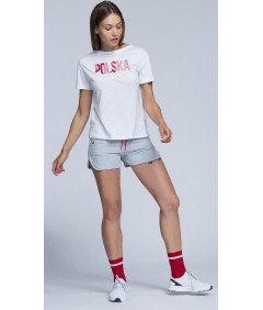 4F Ženska majica s kratkimi rokavi Poljska navijaška majica White Red XS