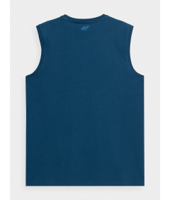 4F Niebieski męski T-shirt bez rękawów Tank Top Komfort i styl Roz S