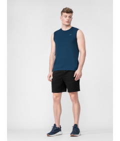 4F Niebieski męski T-shirt bez rękawów Tank Top Komfort i styl Roz S