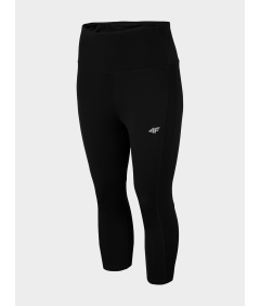 4F Damskie legginsy treningowe 3/4 szybkoschnące Czarne Rozmiar XS