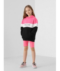 4F Dekliške športne hlače nad koleni roza 146/152CM gamaše