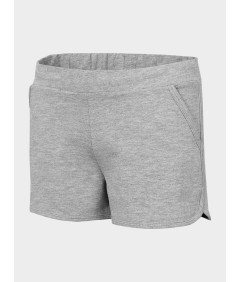 4F Dekliške bombažne kratke hlače sive barve Velikost 128cm