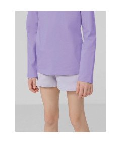 4F Dekliške kratke trenirke Vijolična 100% bombaž 158CM