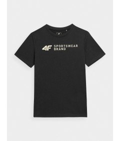 4F T-shirt dziecięcy z nadrukiem dziecięcy czarny Rozmiar 122CM