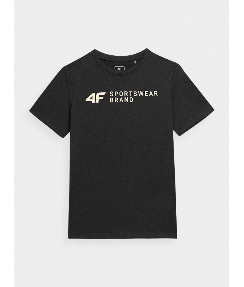 4F T-shirt dziecięcy z nadrukiem dziecięcy czarny Rozmiar 122CM