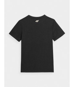 4F T-shirt dziecięcy z nadrukiem dziecięcy czarny Rozmiar 122CM