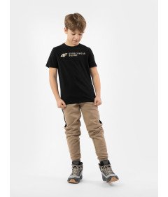 4F Tiskana otroška majica črna Velikost 122 cm