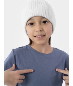 4F T-shirt gładki dziewczęcy niebieski przyjemny 100% Bawełna 122CM