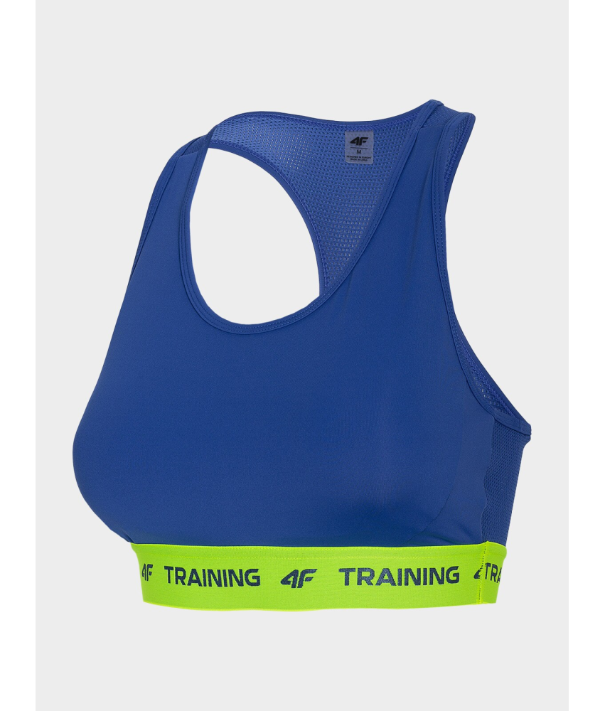 4F modrček za trening z nizko podporo modra velikost XS