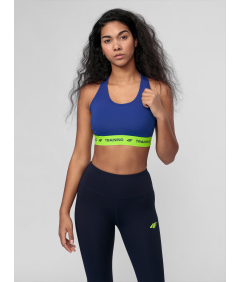 4F modrček za trening z nizko podporo modra velikost XS