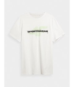 4F T-shirt z nadrukiem "Sportswear" biały męski 100% Bawełna 3XL